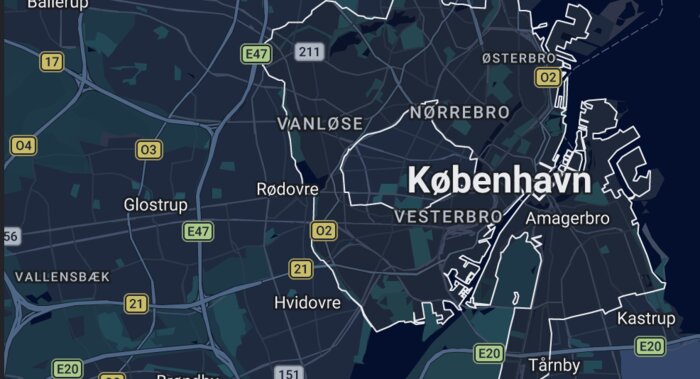 Kort over København